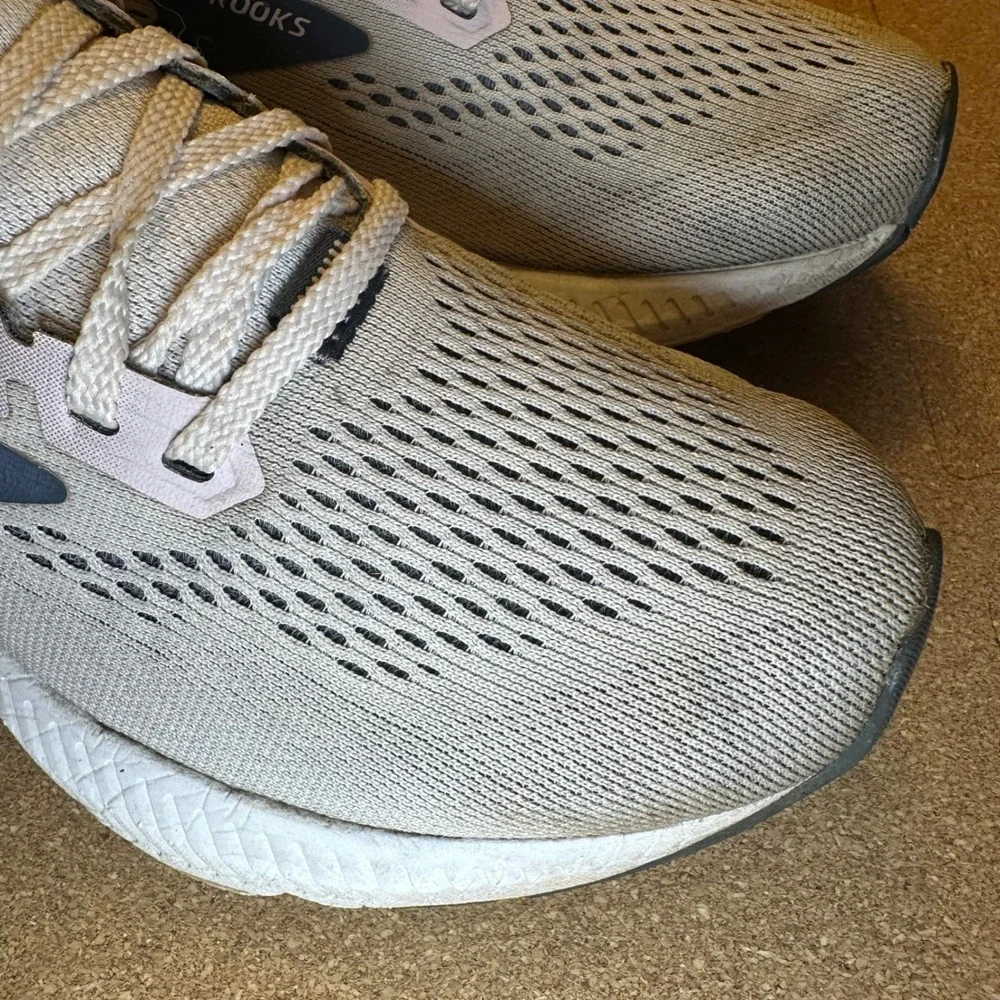 Brooks Launch GTS 8 Running Shoe Women 6.5 Grey Navy Support Sneaker 1203461B653